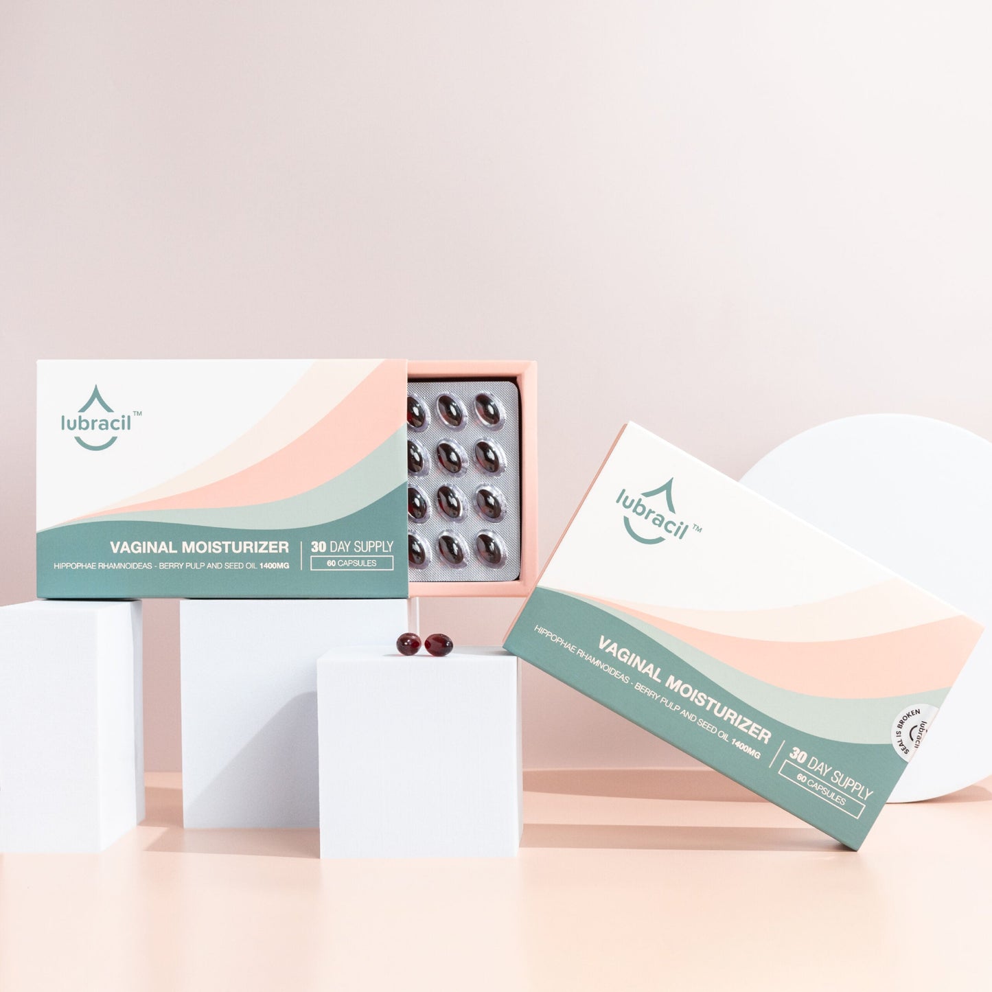 Soothing Comfort: Two-Per-Day Naturally Lubricating Vaginal Dryness Relief Supplements + Free Gift