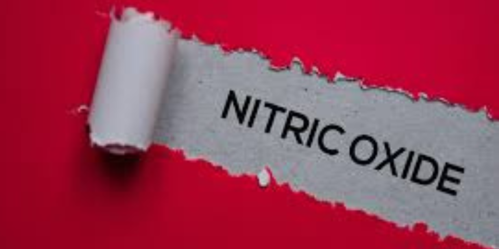 The image shows a cut out picture with the word " NITRIC OXIDE".