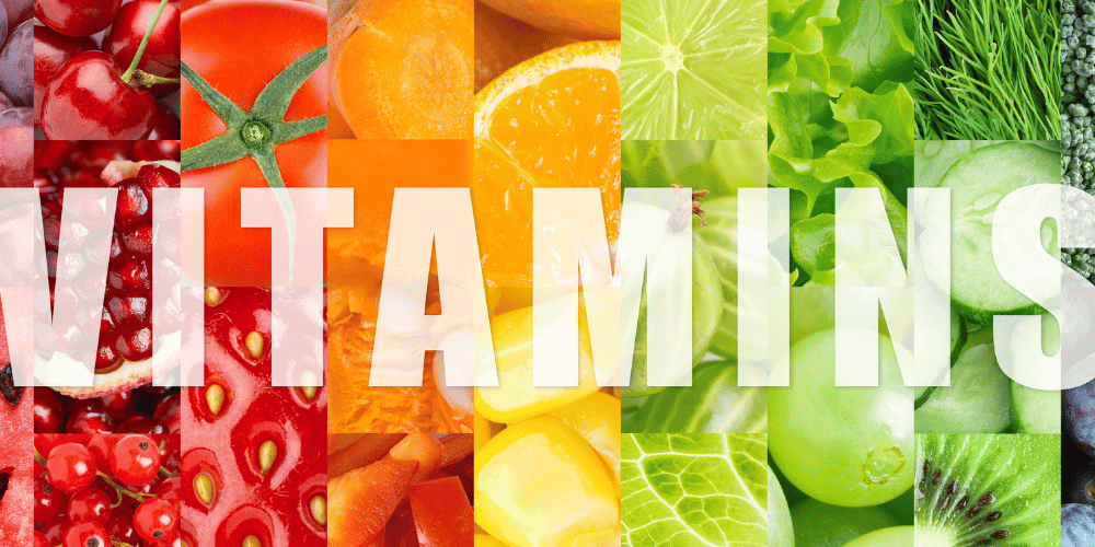 The image shows a tagged with keywords related to fruits and natural foods like orange, lemon, grapefruit, and lime. The text in the image reads "ITAMIN."