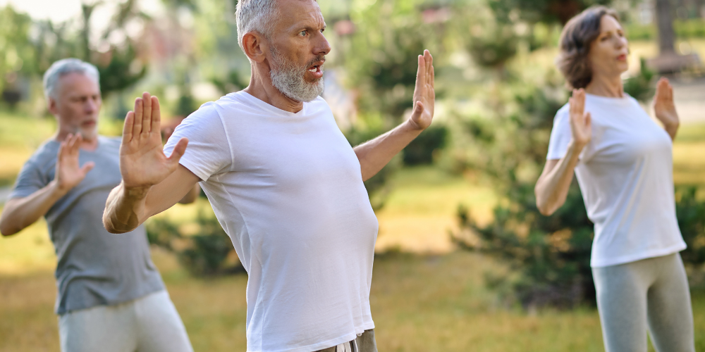 old people exercising