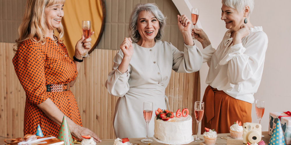 women celebrating