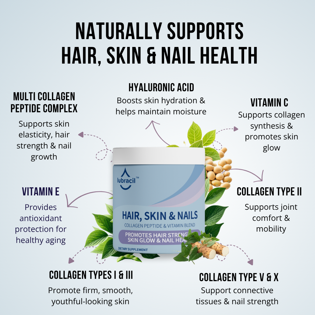 Lubracil® Hair, Skin & Nails + MenoNAD+ + Menopause Gummies