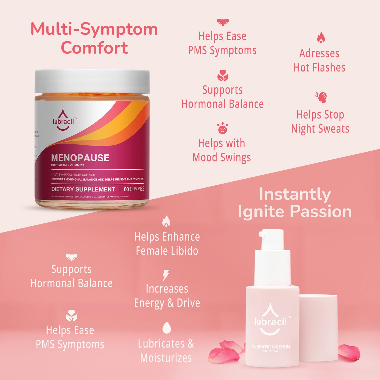 Menopause Relief Gummies + Sensation Serum