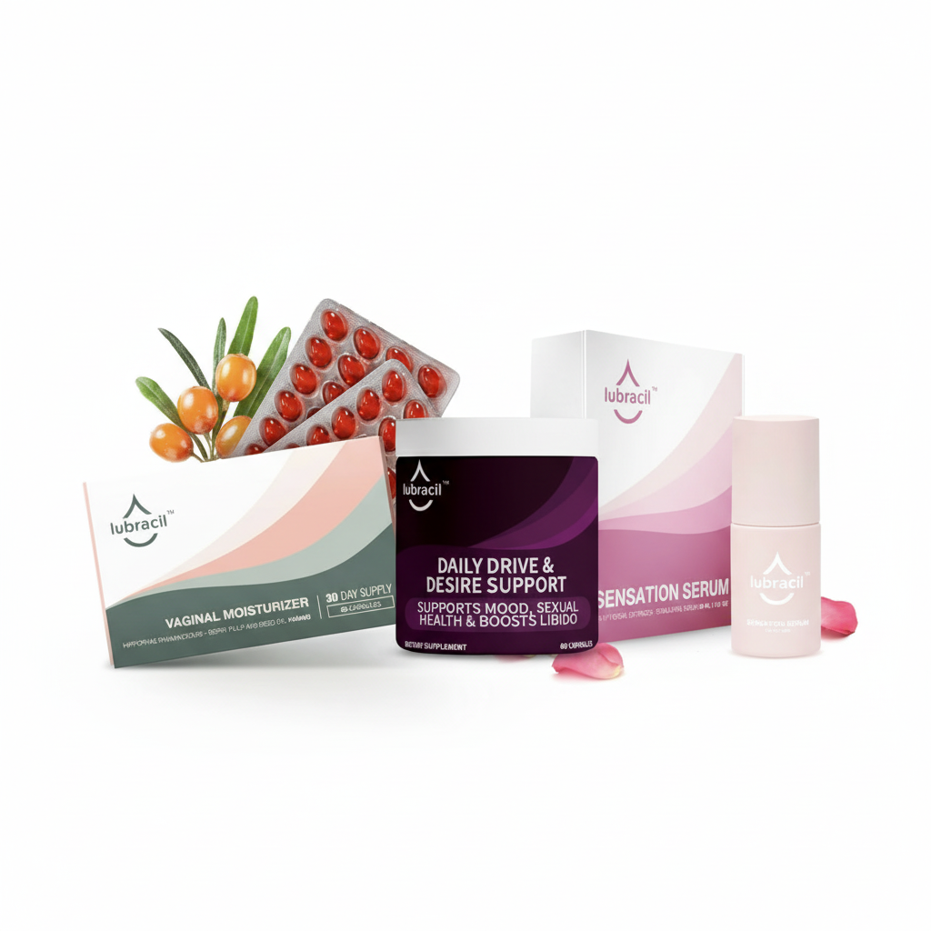 Lubracil® Daily Drive & Desire Support + Oral Softgels + Sensation Serum