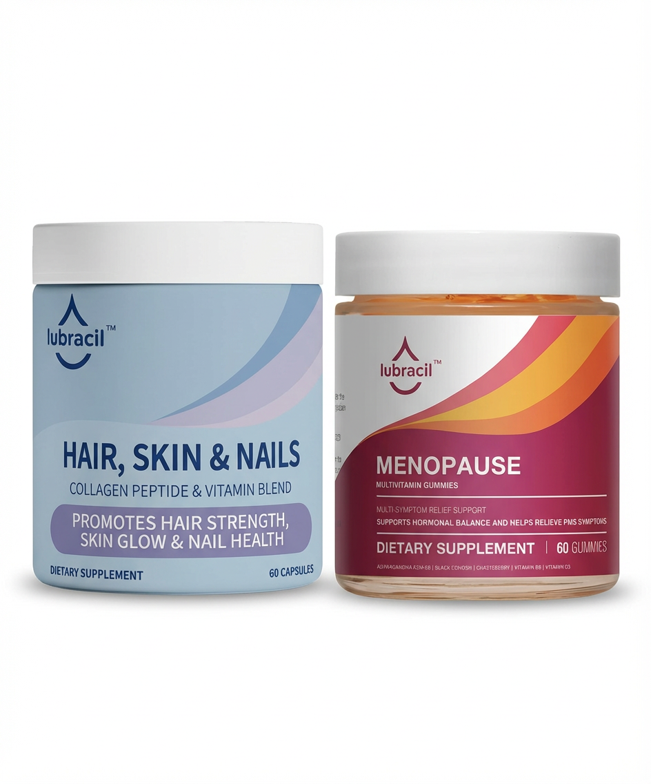 Lubracil® Hair, Skin & Nails + Menopause Gummies